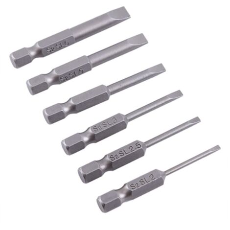 6 -Tips Ensemble de Drainage Sournois avec une Tige Hexagonale de 50 Mm pour les Tournevis électriques et Manuels (1/4)