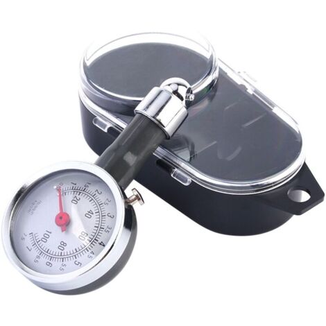 Gauge de Pression des Pneus Tester Tester Universal Car Ponde de Pneu de Voiture avec une Machine de Précision Matériau Métallique Robuste Taille Compacte Facile à Utiliser pour la (1/4)