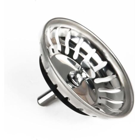 evier Cuisine,Panier pour Bonde d'Évier de Cuisine - Crépine Universelle Acier Inoxydable, bonde de lavabo, Lavable Lave-Vaisselle, Ne se Bouche & Ne Déborde Pas (1/4)