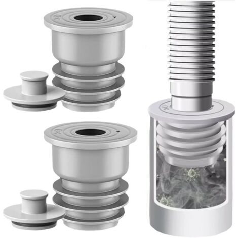 2 Pièces 35-40mm Joint de Tuyau de Machine à Laver, Gris  D'étanchéité de Tuyau d'évacuation,  d'Étanchéité Déodorant Anti Odeur Canalisation pour Cuisine, Salle de Bain