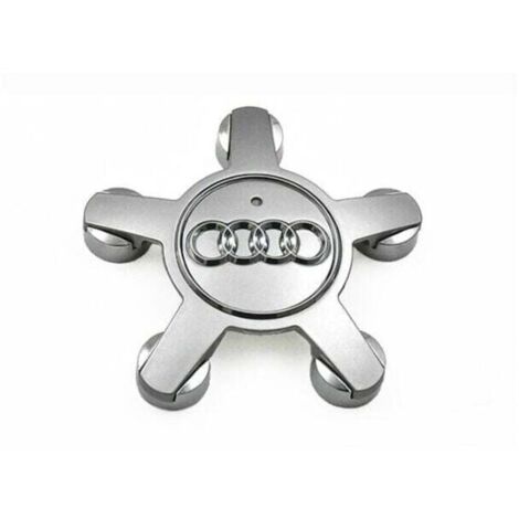 Jeu De 4 Caches-Moyeux 4f0601165 N Roue Emblème, Pour Enjoliveurs De 135 Mm Pour Audi (argent)