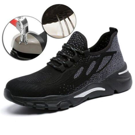Chaussures de Sécurité Pour Hommes,Chaussures de Travail Légères Pour Femmes Chaussures de travail EU 44 Respirantes Anti Ecrasement (1/4)