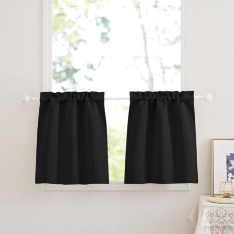 Rideaux occultants, 7692 cm, isolants thermiques, haute protection contre la lumière, adaptés aux petites fenêtres, lot de 2 (1/4)
