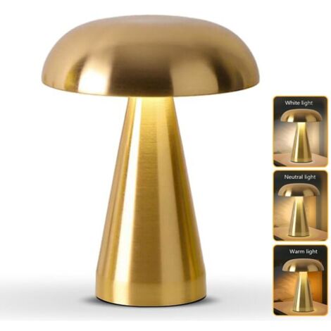 Lampe de table LED sans fil, lampe tactile à intensité variable, lampe de bureau rechargeable, éclairage de restaurant, 3 températures de couleur (1/4)