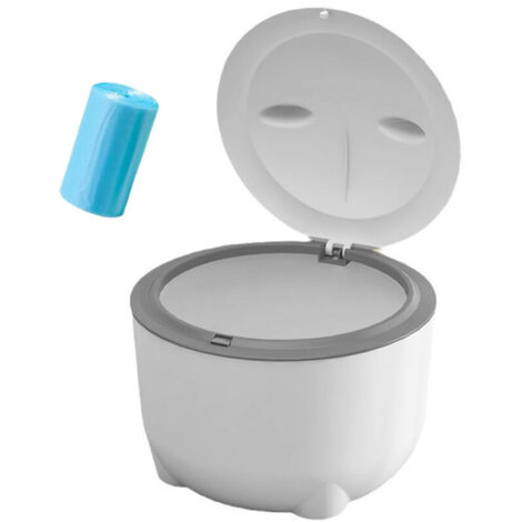 Poubelle à déjections félines avec couvercle et 30 sacs poubelle L2V3 : anti-odeur, hygiénique et facile à nettoyer pour chats