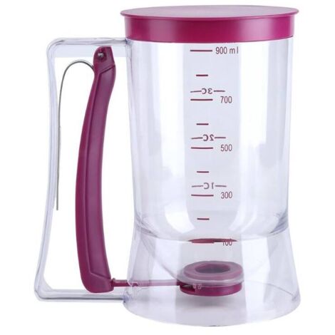 Distributeur de pâte à gâteau, distributeur de pâte à cupcakes 900 ml avec étiquettes pour tasses doseuses, outils de cuisson parfaits pour cupcakes, muffins, petits gâteaux, maison et cuisine