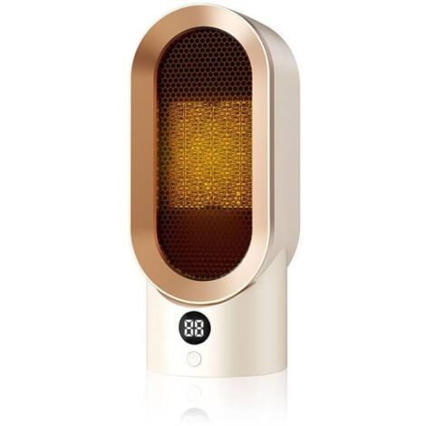 Chauffage d'Appoint, Radiateur Soufflant à Économie d'Énergie, 800W Électrique Radiateur Soufflant, Radiateurs pour Usage Intérieur, Mini Radiateur Céramique pour Salon, Bureau, Chambre (1/4)