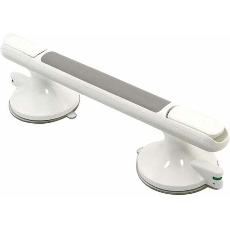 Poignée de douche, barres d'appui de 12 pouces avec ventouse solide pour baignoires et douches, poignée de sécurité pour douche, barre d'équilibre sans perage pour salle de bain (1/4)