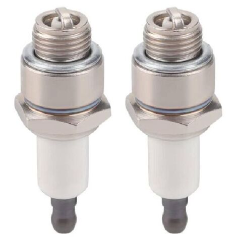 Lot de 2 bougies d'allumage RJ19LM pour Briggs & Stratton 796112, 802592, 5095D Champion J19LM (1/4)