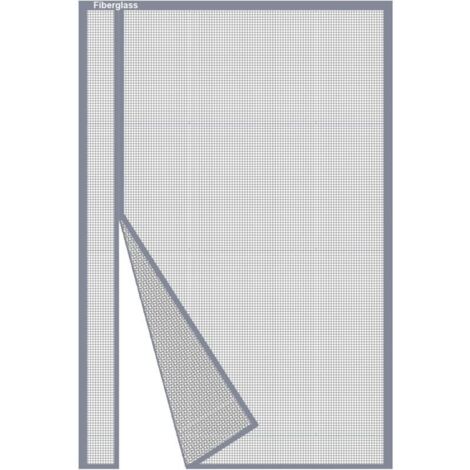 Lot de 2,Moustiquaire Porte Magnétique 70x190cm, Rideau Moustiquaire Porte Fenetre Ouverture Latérale en Fibre de Verre Gris Anti-Moustiques pour Balcon, Fermeture Automatique Moustiquaire Aimantée (1/4)