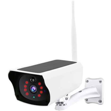 Caméra de sécurité extérieure WiFi sans fil – Batterie de caméra extérieure 2K Panneau solaire intégré, étanche IP65, détection PIR, détection humaine AI, vision nocturne couleur, compatible Alexa (1/4)