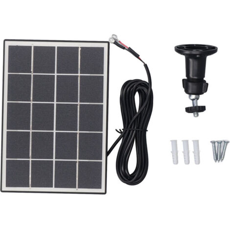 Panneau solaire 3 W 5 V Chargeur de panneau solaire en silicium monocristallin efficace professionnel pour caméra de sécurité extérieure Noir,DUBUNS (1/4)