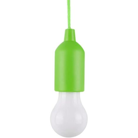 Ampoule LED avec cordon de tirage, fonctionne avec piles, lanterne portable à suspendre pour intérieur ou extérieur, maison, mariage, urgence, camping, décoration, fête dans le jardin (vert) (1/4)