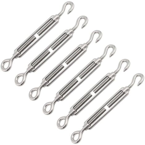 Tendeur De Cable, Ridoir M4, Tendeur Cable Inox, 6 PcsTendeur Cable Acier, Cable Tendeur, Tendeur Cable, Tendeur Inox, Tendeur Acier, Tendeur Vis, élingue Inox, Cable Avec Tendeur, Tendeur Fil (1/4)