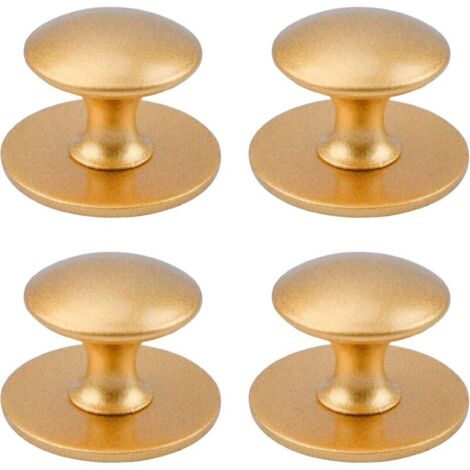 (doré mat) Lot de 4 boutons de placard adhésifs en acier inoxydable pour fenêtres, armoires, tiroirs (1/4)