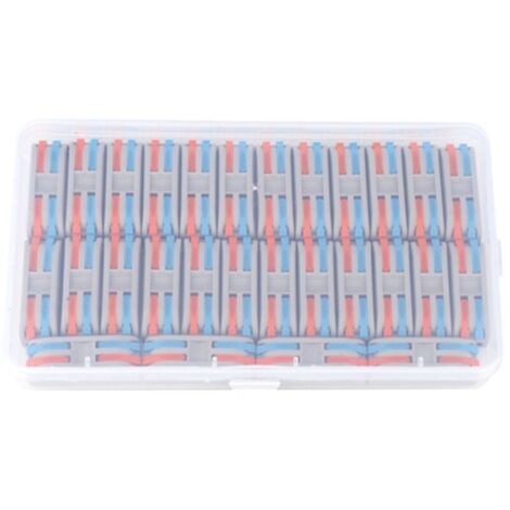 28 Pcs 11 28 AWG PCT-2-2 Connecteur de fil de couleur Borne rapide pour fournitures électriques industrielles, (1/4)