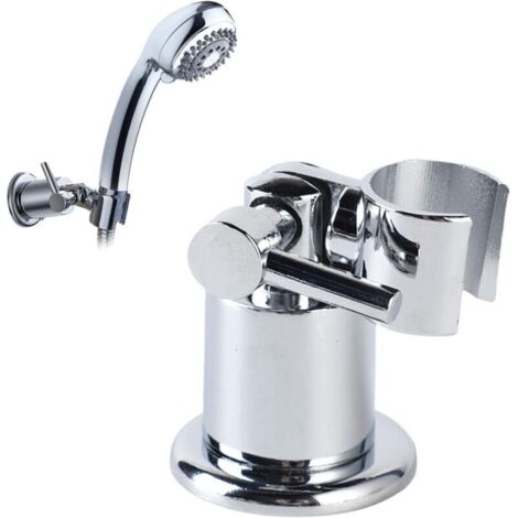 Support Pommeau de Douche en Acier Inoxydablel,Douchette Orientable 180°Support de Douche Réglable,Rotatif Support Pommeau de Douche Reglable,pour Salles de Bains et Toilettes(Argent) (1/4)