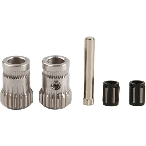 Engrenage d'extrudeuse d'imprimante 3D, en acier trempé, revêtement Nano RNC, haute dureté, double entraînement, Kit de roulement d'arbre de roue d'engrenage,de