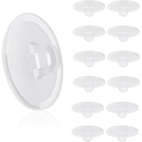 Lot de 50 crochets de plafond auto-adhésifs robustes en plastique transparent sans perçage pour décoration de salon, 22 mm (1/4)