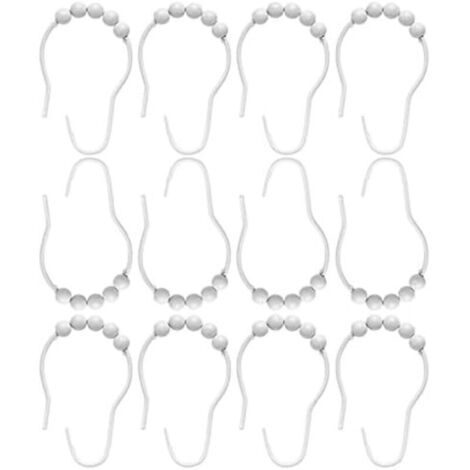 1.4x2.74inch Salle de Bain doublures de Bain Anneaux Maison Toilette Accessoires pièces de Rechange, Blanc (1/3)