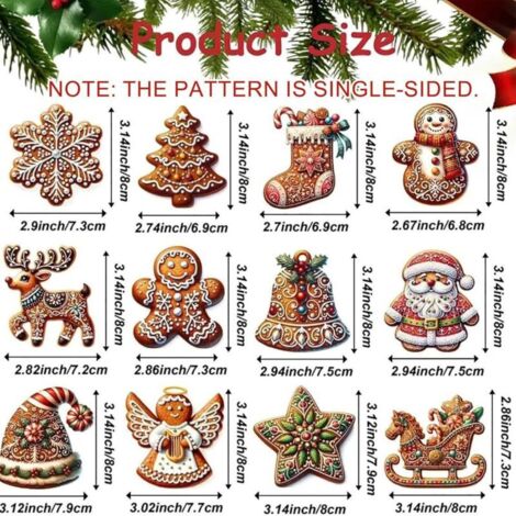 24 Pièces Decoration Noel Sapin en Bois, Decoration Sapin de Noel, Deco Sapin de Noel, Décoration Sapin de Noel, Deco Noel Sapin, Cerf Flocons Étoiles Decoration Noel Bois pour DIY Fête
