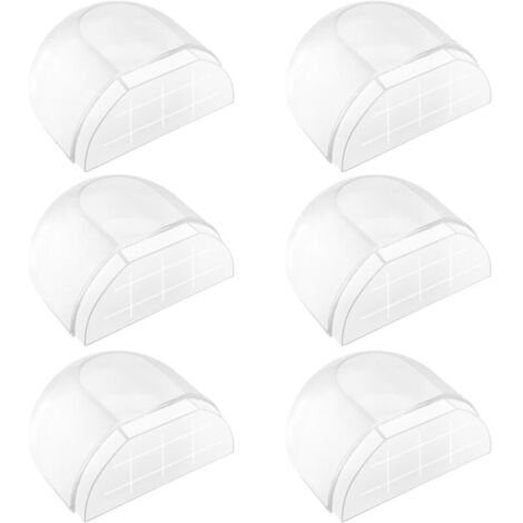 6 Pièces Butee de Porte Interieur, Arret de Porte Adhesive, Butoir de Stop Porte Sol, Arrêt de Porte Transparent pour Tous les Sols Durs, Butée de Porte Adhésive pour Protéger Mur et Meubles (1/4)