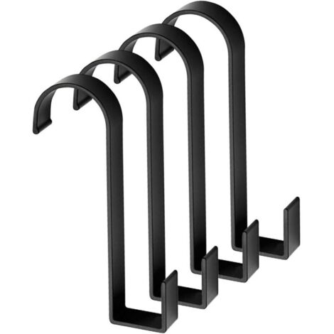 Crochets pour radiateur de salle de bain, 4 pièces crochets adhésifs pour serviettes en aluminium spatial, crochets porte-serviettes de bain, crochet autocollants pour serviettes (1/4)