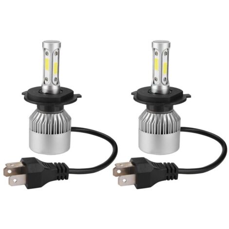 2 pièces de ampoules LED H4 36W 8000LM pour phare de voiture, faisceau haut/bas 6000K (blanc),de (1/4)