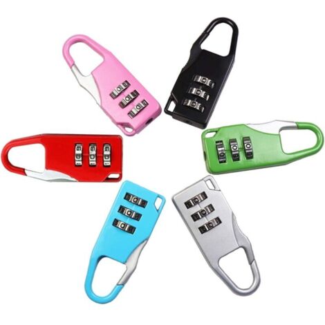 Serrure à Combinaison Coloré 6PCS Mini Cadenas à Combinaison Réinitialisables, Petit Cadenas Code 3 Chiffres Antivol Combination Lock Cadenas de Bagages pour Lockers Gym, école, Clôture et Ent