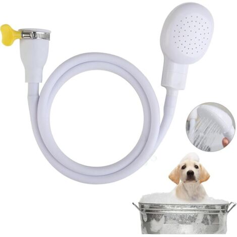 Lot de Robinet De Douche Pour Animaux De Compagnie, Tuyau De Douche Portable Pour Animal Domestique, Tuyau De Pulvérisation De Douche, Pomme De Douche Pour Baigner Les Bébés, Les Animaux. (1/4)