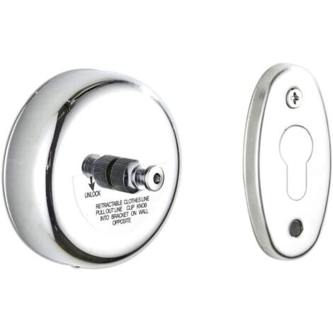 Corde à Linge Rétractable - Ligne de Lavage Murale Étendoirs Amovible pour Intérieur Un Hôtel Salle de Bains Fil à Linge Clothesline, 3 Mètres (Argent) (1/4)