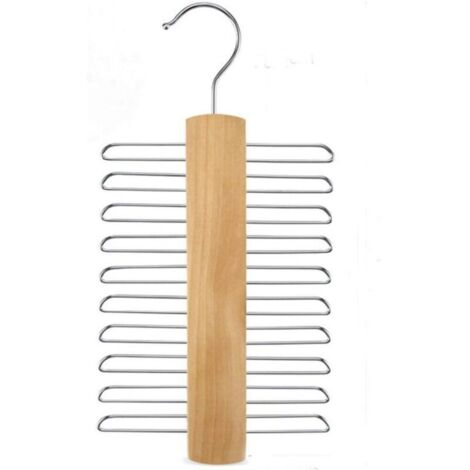 Porte-cravates, cadeaux de Saint-Valentin pour homme et mari, support de cravate et de ceinture en bois de qualité supérieure, rotation vers l'organisateur et le support de rangement avec fini (1/4)