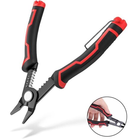 Pince Coupante, Pince à Dénuder Multifonction 3 en 1 et Pince à Dénuder Pour électricien, Pince Coupe-Câbles 20-10 Awg Avec Poignée Ergonomique et Durable (1/4)