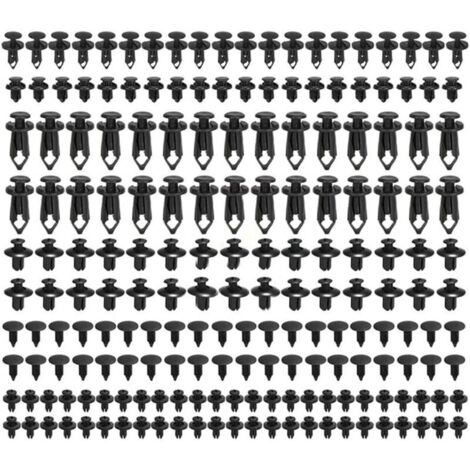 190 clips de voiture, clips de rivet en plastique pour réparation automobile, attaches de rivets en plastique, clips de rivet en plastique universels pour panneaux de garniture de porte automatique (1/4)