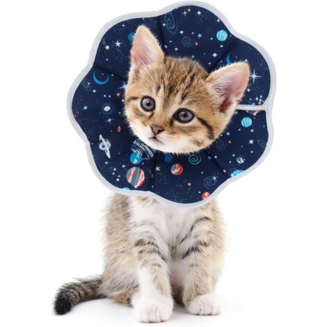 Collerettes pour Chiens Chat,Collerettes Chat Anti-Morsure Protection,Doux et Confortable,Ajustable (S) (1/4)