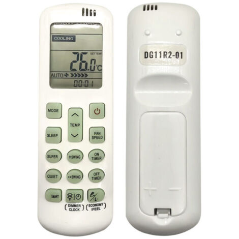 DG11R2‑01 Télécommande d'air pour Climatiseurs Hisense, Remplacement Universel de la Télécommande de Climatisation sans Batterie (1/4)