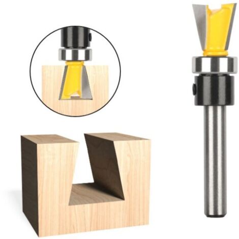 Fraise queue d aronde 12.7 x 12,7 mm guidage - queue 6.35 mm (1/3)