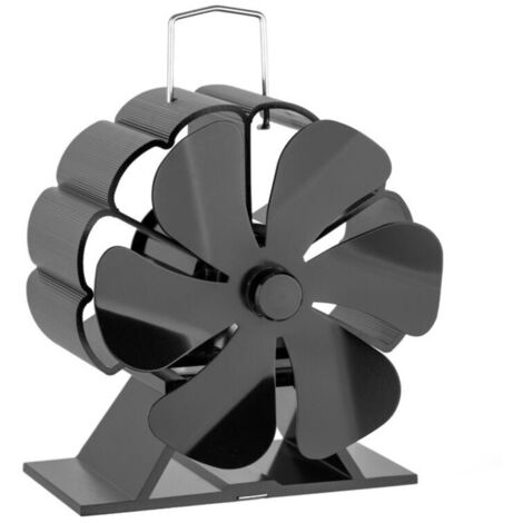 Cheminée, Ventilateur Thermique À 6 Lames pour Brûleur À Bûches, Ventilateur À Énergie Cinétique Thermique Non Rechargeable À Faible Décibel, pour Poêle À Bois (1/4)