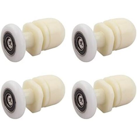 Roulettes Porte de Douche, 4 Pièces Roulette Porte Coulissante Douche en Laiton, pour Rouleau pour Remplacement de Douche Coulissante Verre Porte Coureurs Rouleaux (25MM) (1/4)