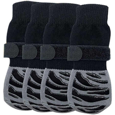 Chaussettes antidérapantes pour chiens sur trottoirs chauds ou froids, bottes double face et protège-pattes pour chiens afin d'éviter les chutes.