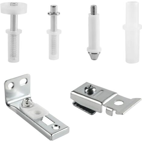 Kit de réparation de porte pliable 6 pièces avec pivots de 0,95 cm, roue de guidage de 2,2 cm à 2,5 cm et supports pour porte pliante en accordéon