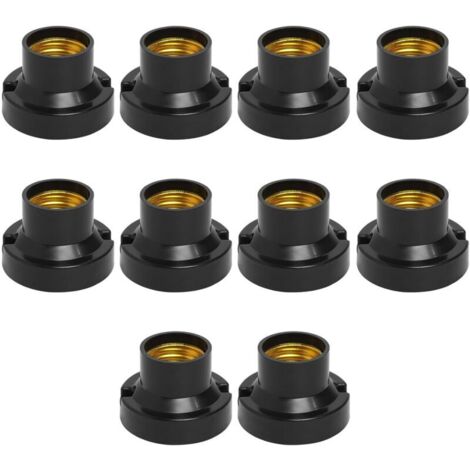 10 Pcs Douille Ampoule Plafond E27 à Visser de Chantier, Base Plafonnier Culot E27, Support de Lampe Plafonnier a Encastrer, pour Ampoules à Incandescence, Lampes Halogènes
