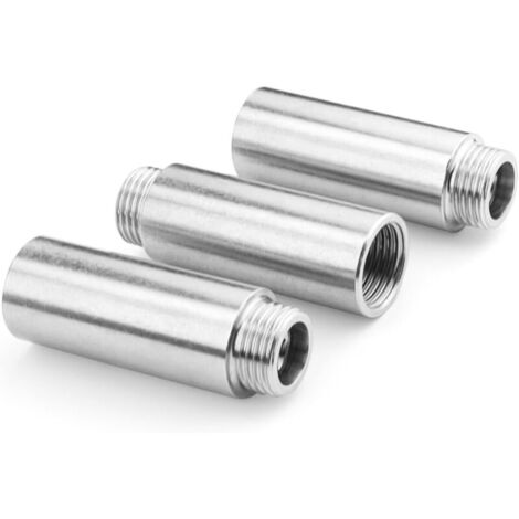 3 Pièces Tube Prolongateur Douche,Bras D'extension en Acier Inoxydable G1/2, Connecteurs Femelles et Mâles de 1/2 pouce pour Extensions de Pomme de Douche de Salle de Bbain