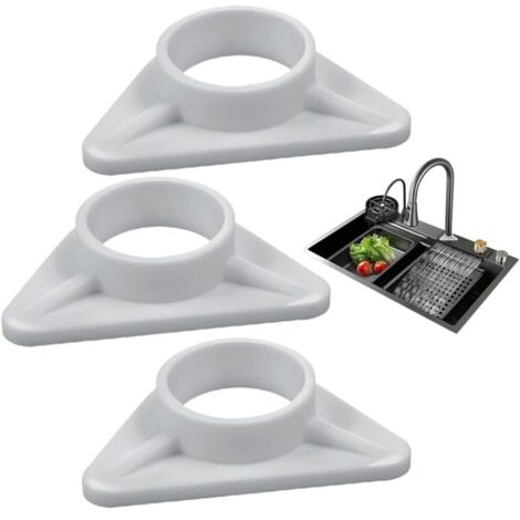 3 Pièces Renfort D'Évier Pour Évier En Acier Inoxydable, Plaque De Stabilisation Pour Robinetterie, Triangle Renfort D’Évier En Plastique Pour Robinetterie D'Éviers En Acier Inoxydable(36 Mm)