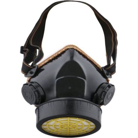Masque Anti-Poussiere Protection Peinture Respirateur chimique industriel Contre Vapeur Toxique, Noir (1/4)