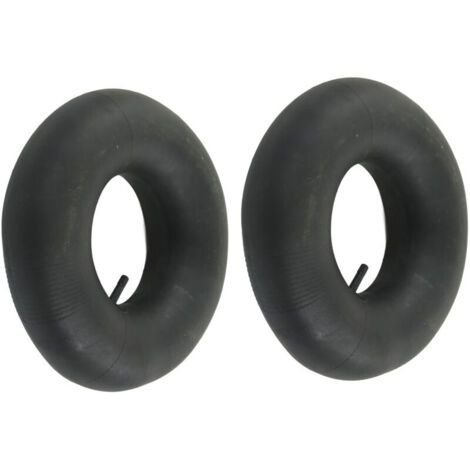 Lot de 2 chambres à air 145/70-6 avec tige de valve droite en caoutchouc pour karts 90 cc, diables, tondeuses à gazon (1/4)