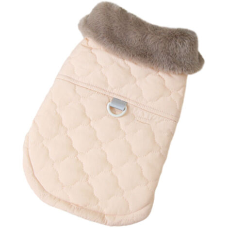 Veste chaude doublée en polaire pour chiot, idéale pour l'hiver et les petits chiens (rose), manteau doux et coupe-vent. (1/4)