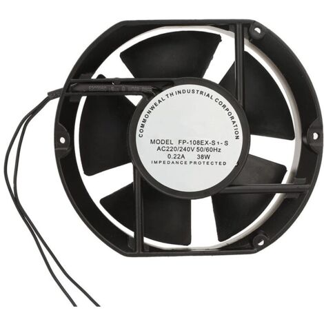 Ventilateur axial, universel à faible bruit AC 220 V 38 W avec roulement billes ovale ventilation ventilateur refroidissement silencieux pour refroidisseme le machines et la circulation l'air (1/5)