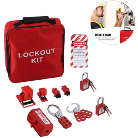 Verrouillage de disjoncteur, Kit de verrouillage électrique Verrouillage de sécurité portable pour moraillon industriel (1/5)