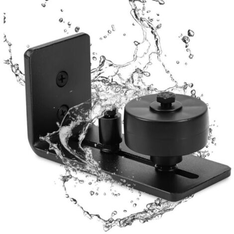 Guide Sol Porte Coulissante Rouleau de guidage au sol, accessoire noir, ferrure de porte coulissante réglable, guidage de porte(1 pièce) (1/4)